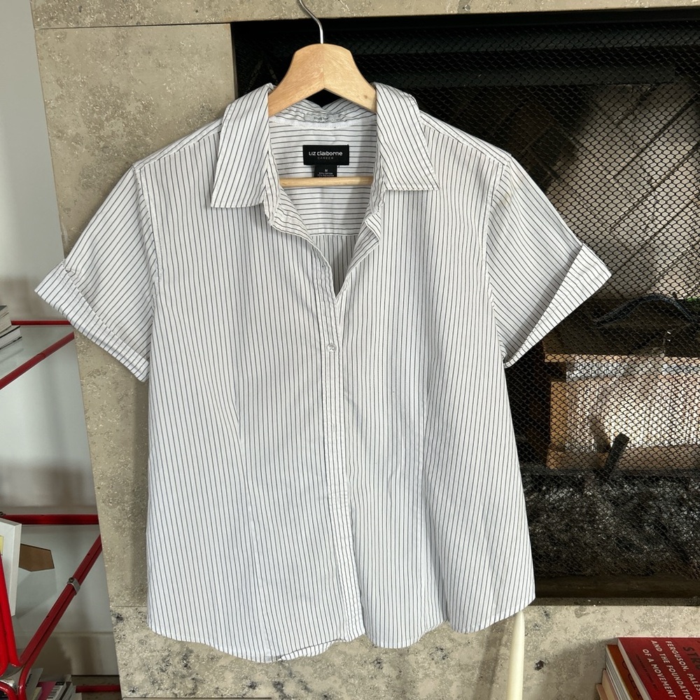 White Black Striped Shirt